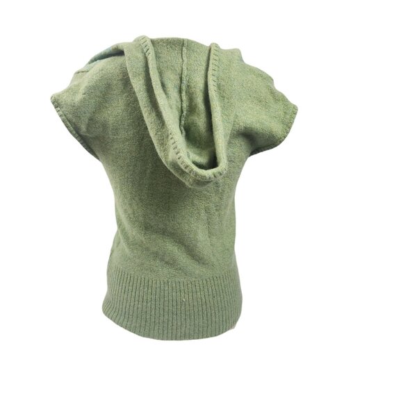 Free People Lace-Up Hoodie Vest Green Turquoise Embroidery Women S - Picture 4 of 12